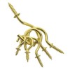 WMYCONGCONG 75pcs Screw Hooks Copper Plated Screw Hooks Wall Hanging