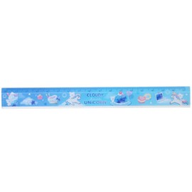 [Ruler] Slim 6.7 inches (17 cm) Ruler / CLOUDY UNICORN New School Entrance Kamio Japan Back to School Preparation Stationery, Girls Goods, Mail Order
