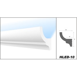 HEXIMO LED Stucco Moulding Strips, XPS Polystyrene Indirect Lighting Wall & Ceiling Stucco Moulding Mouldings for Wall Ceiling Cladding (1.7 Metres HLED 10)