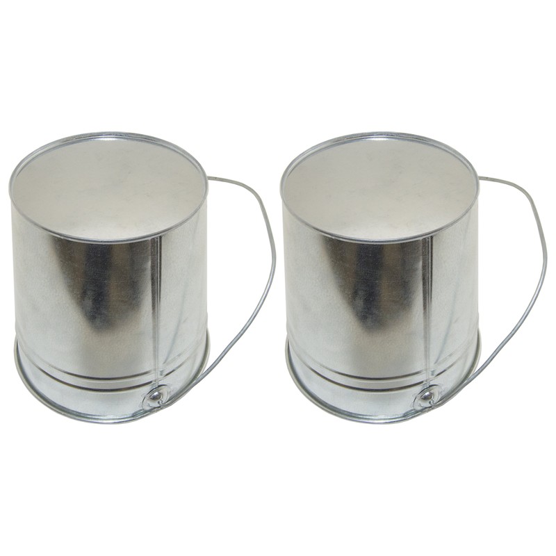 PAIL TIN 6 INCH HIGH X 7.25 INCH DIAMETER