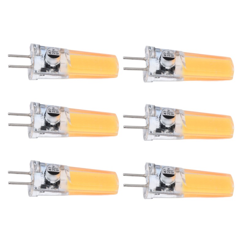 6PCS GY6.35 Bulb 5W COB Light Bulb 500lm Silicone Ceiling