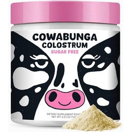 Cowabunga Calostro Bovino - Calostro en polvo 120 gramos | Fabricado en EE. UU. | Calostro Bovino con excelentes beneficios, fácil de mezclar.
