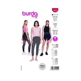 Burda Sewing Pattern 5850 Leggings [Ladies Size 6-18] Level 1 Super Easy