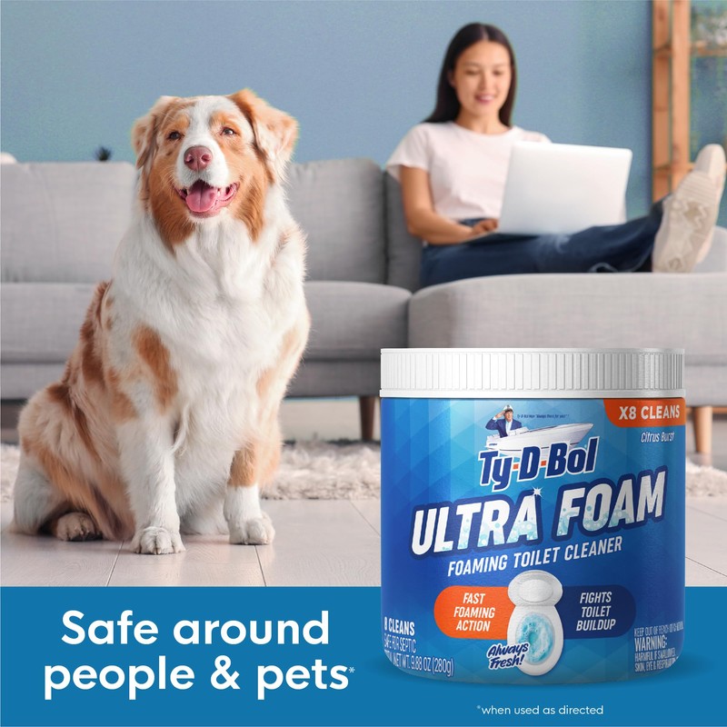 Ty-D-Bol Ultra Foam Toilet Bowl Cleaner - Provides Up to