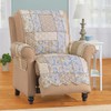 Collections Etc Tonal Floral Patchwork Scalloped Edge Furniture Cover