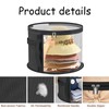 SSKHE 1PCS Hat Box With Lid,Round Hat Storage Box,Travel Storage