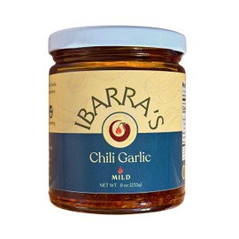 IBARRA'S Chili Garlic - 9oz (Pack of 1) - "The all-around sauce for spice and flavor". Vegan-friendly. Gluten-free. No MSG. Elevate your favorite food with IBARRA'S Chili Garlic. (MILD)