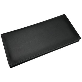 PHLOX Wallet, Continental Wallet, Bi - fold, Genuine Leather, Cowhide, Brand Name, Popular, Simple Wallet, Men's, Ladies, Gift Box for Present - black -