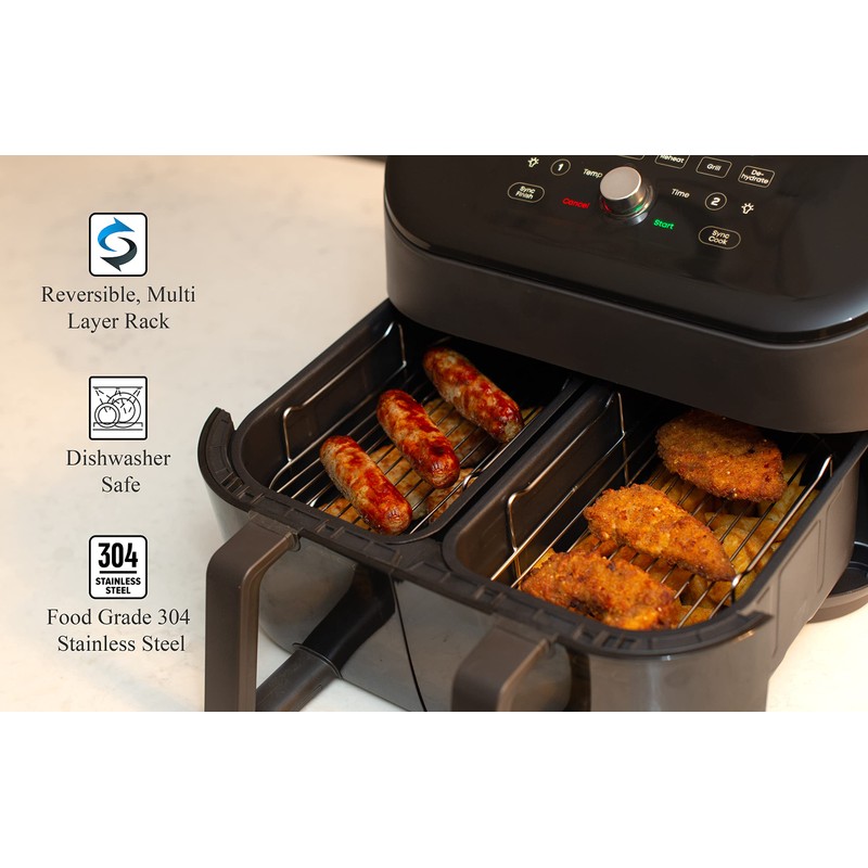 2 Stainless Steel 304 Reversible Multi Layer Racks compatible with