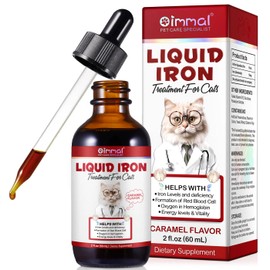 Liquid Iron Supplement for Cats 60ml | with Folate & Vitamin B12 | Supports Red Blood Cell Health & Energy | Easy-to-Administer Cat Supplement