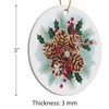 Pinecone Ornaments Round Ceramic 3 inches with Frosted Glossy Finish