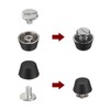 sourcing map 8set Flat Head Stud Spike 12mm Metal Purse