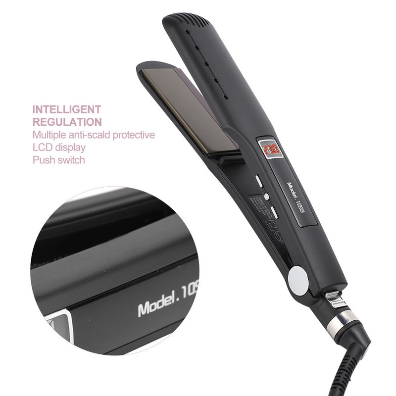 Electric Hair Straighter Silicone Strip Straightening Curling Hair Styling Flat