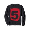 Large Red Color Maroon Number 5 Five Sweatshirt
