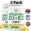 NuvitaGarden Vitamin D3 + K2 10000 IU, Promotes Calcium Absorption