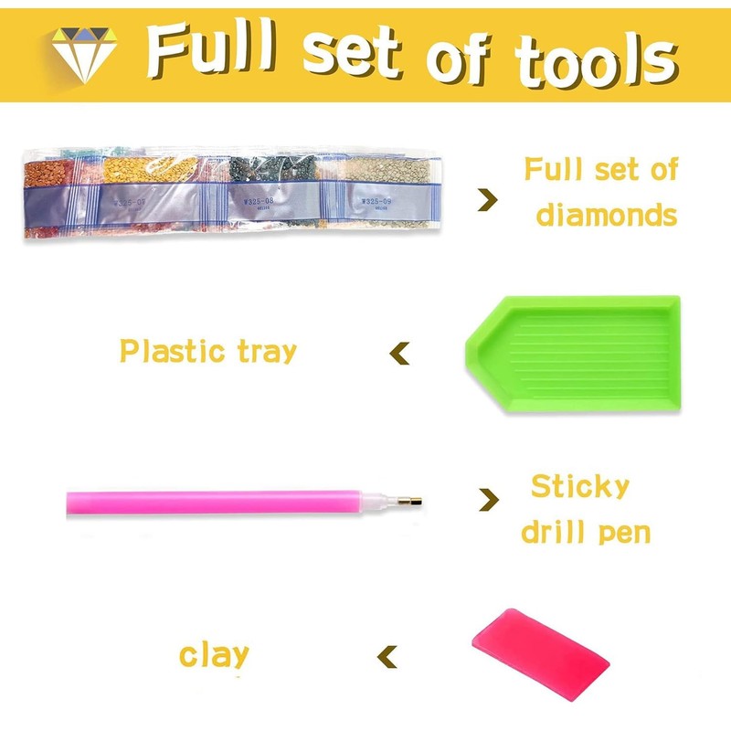 SKRYUIE 5D Butterfly Diamond Art Painting Kit - DIY Diamond