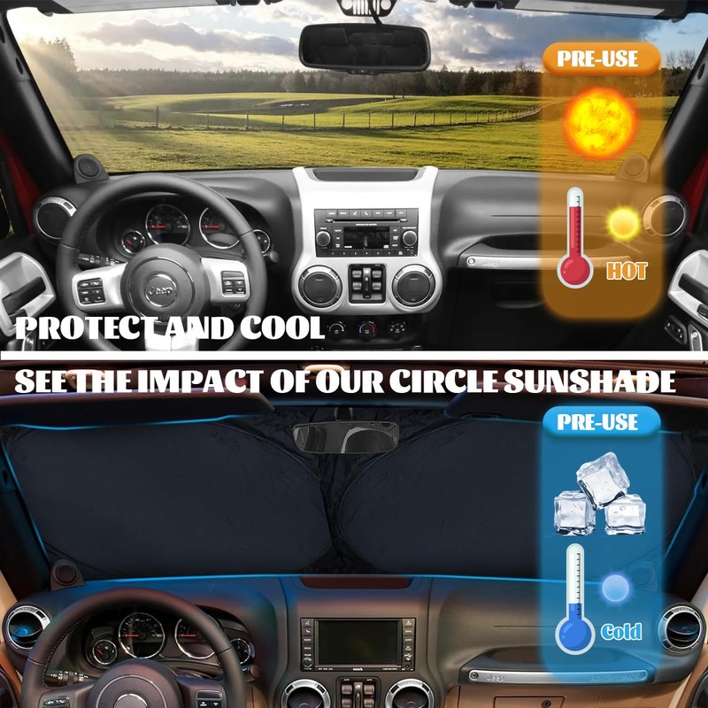 Funny Squirrel Pine Cones Novelty Car Windshield Sun Shade Blocks