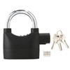 Black Anti Theft Security Padlock Waterproof Siren Alarm Lock for