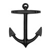 Anchor Door Knocker - Matte Black (Standard Size)