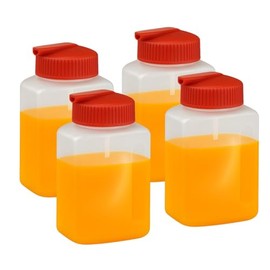 Tribello Small 8oz Water Bottle With Straw, Reusable Plastic Leak Proof Water drink Bottle With Flip Straw Lid, BPA-free, 4 Pack