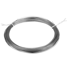QUARKZMAN 1/32 Inch (0.8 mm) 304 Stainless Steel Rope Wire Rope 7 x 7 Strand Core 98 ft (30 m) Aeroplane Wire for Outdoor Construction Marine Rigging Decking Railing