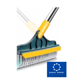 Grout buddy 2 in 1 Floor Brush Scrubber with  Grout Brush Scrape Stiff Bristle