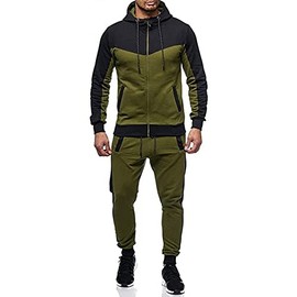 Marine Royal Track Suits for Men Set Full Zip Sweatsuit Outdoor Jogging Men Tracksuits