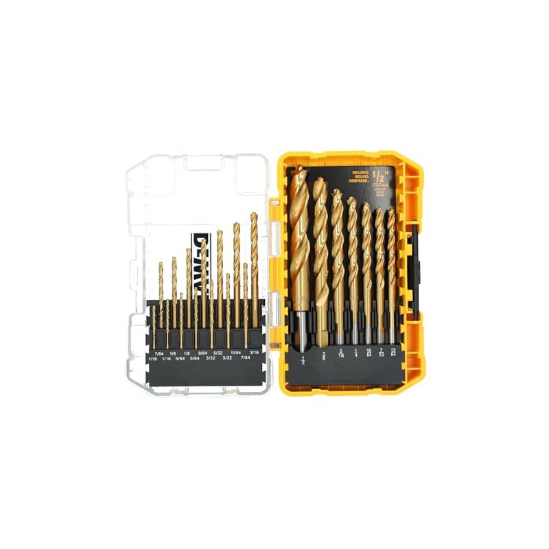 DEWALT Juego de brocas de titanio, 21 piezas, DW1361