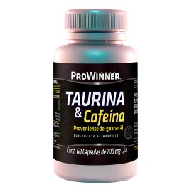 Taurina Y Cafeina 60 Capsulas Prowinner Sin Sabor Neutro