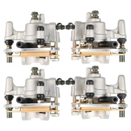 parts-unlon Front & Rear Brake Calipers w/Pads For Yamaha YFM700F/P Grizzly 700 2007-2020
