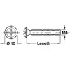 Hinge and Bracket Supplies Handle Bolt Screw 50 PCE M4