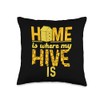 Beekeeper Honeycomb Bee Home Is Where My Hive Is Throw