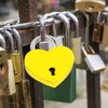 VeYocilk 3 candados pequeños en forma de corazón amarillo con