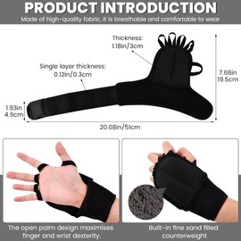2 Pack Weighted Gloves for Tremors,Adjustable Hand Stability Aid