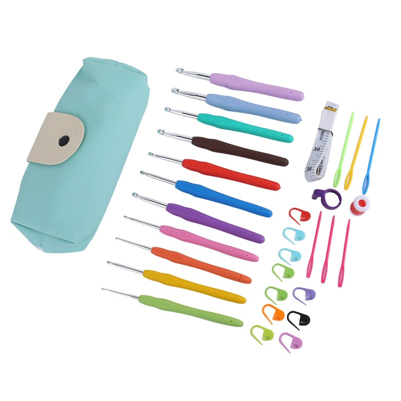 31 Piece Crochet Hooks Set Professional Ergonomic Crochet Hooks with