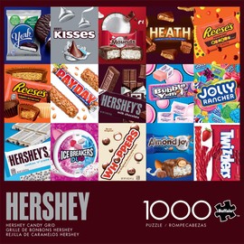 Buffalo Games - Hershey's- Hershey Candy Grid - 1000 Piece Jigsaw Puzzle for Adults - Challenging Puzzle Perfect for Game Nights - Finished Size is 26.75 x 19.75