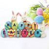 Soulnioi Bunny and Egg Figurine Centerpiece Decoration Easter Tabletop Decoration
