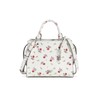 GUESS White Pink Floral Print Medium Crossbody Satchel Tote Bag