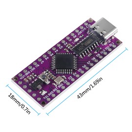 QCCAN 2pcs LGT8F328P LQFP32 MiniEVB HT42B534 Develope Board Replace Nano V3.0 ATMEGA328 Compatible for Arduino (LGT8F328P Type-C)
