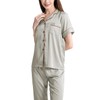 Sukany Womens Soft Silk Pajamas Set 2 Piece Button Up