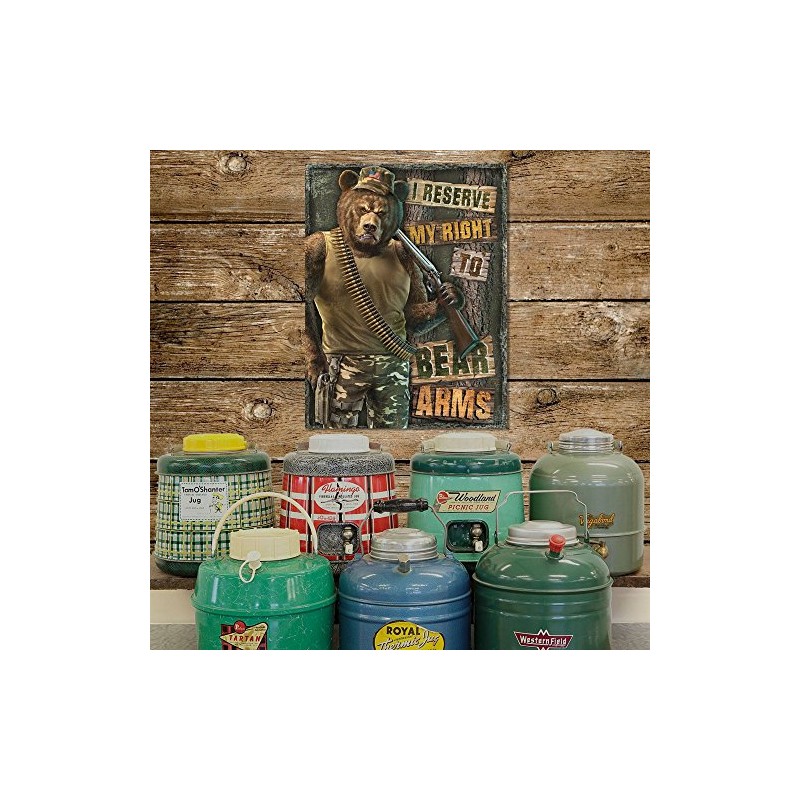 Sehaz Artworks 'Bear Arms' Rectangular Wall Sign (Wooden, 30 cm