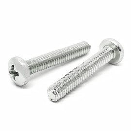 (30 Pieces) M6-1.0x16 Stainless A2 Phillips Pan Head Machine Bolts Screws UNC Coarse Full Threads Plain