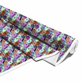 HEKO PANELS Softshell Fabric Sold by the Metre Outdoor Fabric Waterproof with Fleece Fabric for Sewing Sewing Fabrics Windproof for Jacket Hiking Sports Jumpsuit Bears Colourful 2 Metres 145 x 200 cm