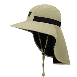 Clakllie Fishing Hat Sun Protection Wide Brim Hat with Neck Flap Waterproof Camping Safari Hats Lightweight Hiking Hat,Green