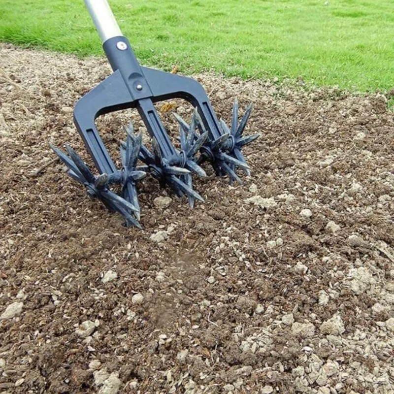 Rotary Cultivator Tool, Garden Handheld Tiller, Cultivator Cordless Tiller for