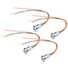4 Sets PreWired Round LEDs Waterproof 2Color Indicator Common Cathod