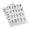 jojofuny 2 Sheets Water Soluble Embroidery Stick and Stitch Patterns