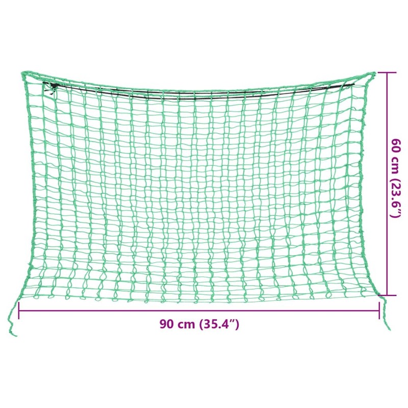 vidaXL Hay Nets Pack of 2, Hay Net, Rectangular, Foldable,