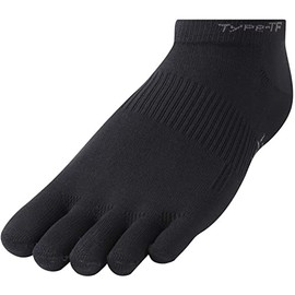 R-L Socks TYPE-TF RNS5001G Three-Dimensional 5 Finger Running Socks, Black
