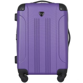 Travelers Club Chicago Hardside Expandable Spinner Luggage, Purple, 20" Carry-On